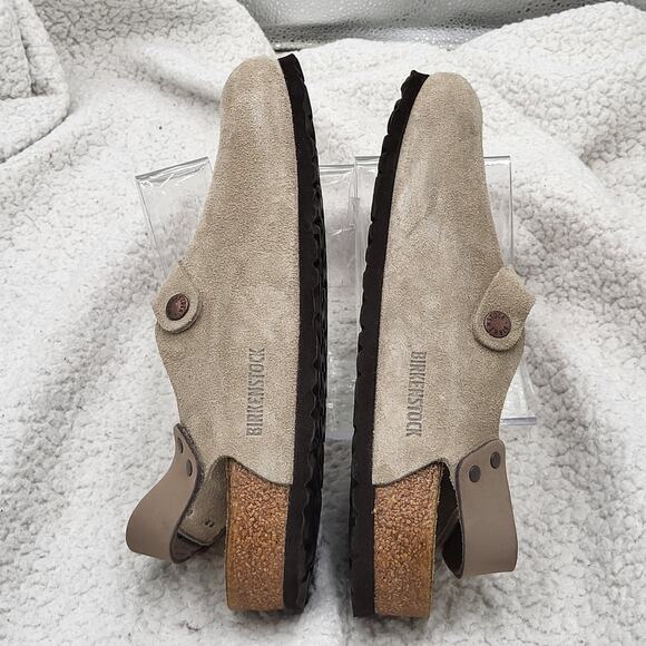 NEW Birkenstock Tokio Suede Leather Taupe Sandals Womens size 41 10-10.5 - Picture 6 of 8